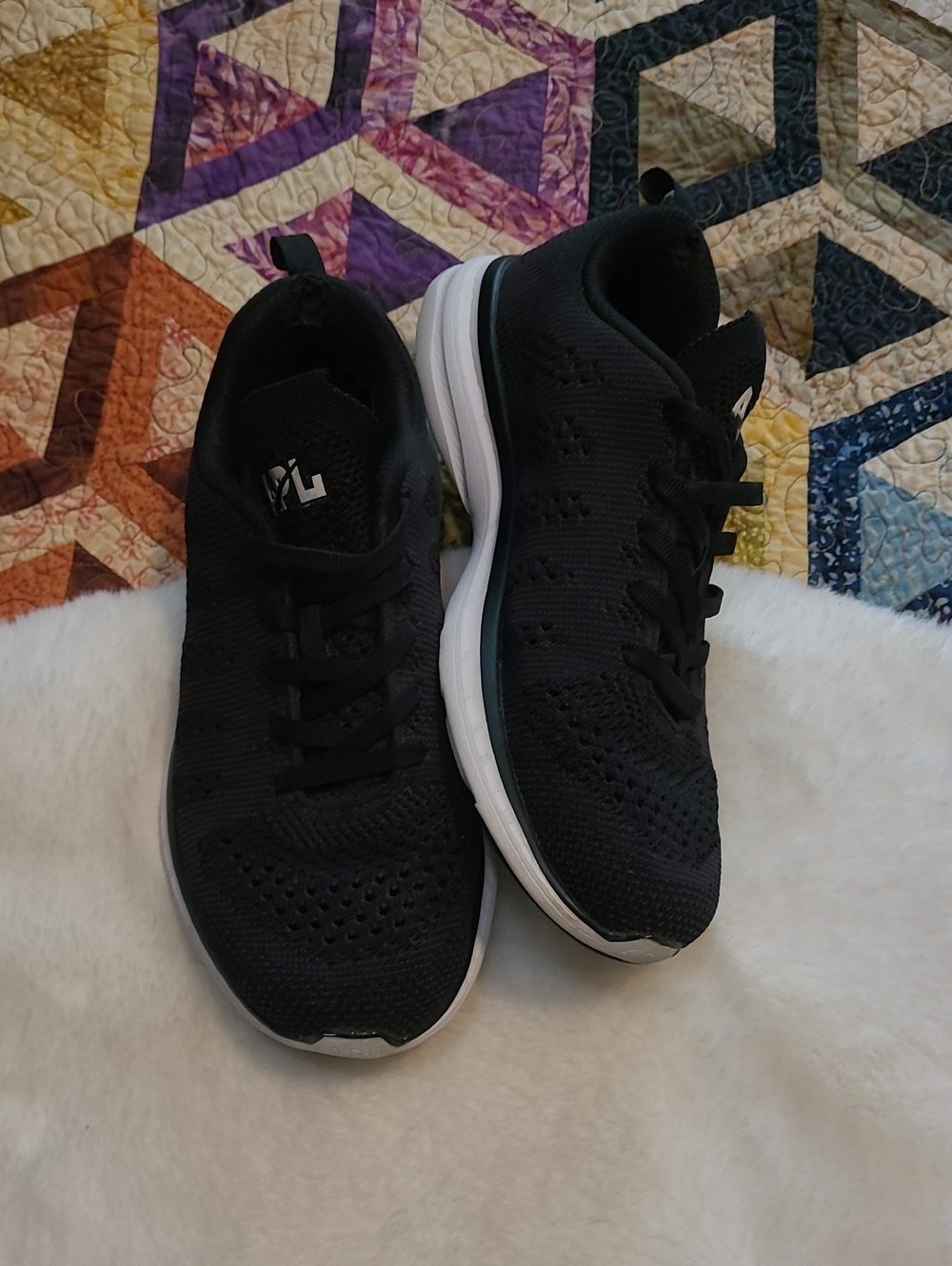 APL Athletic Propulsion Labs Black Mesh Techloom Pro Black & White Sneakers
